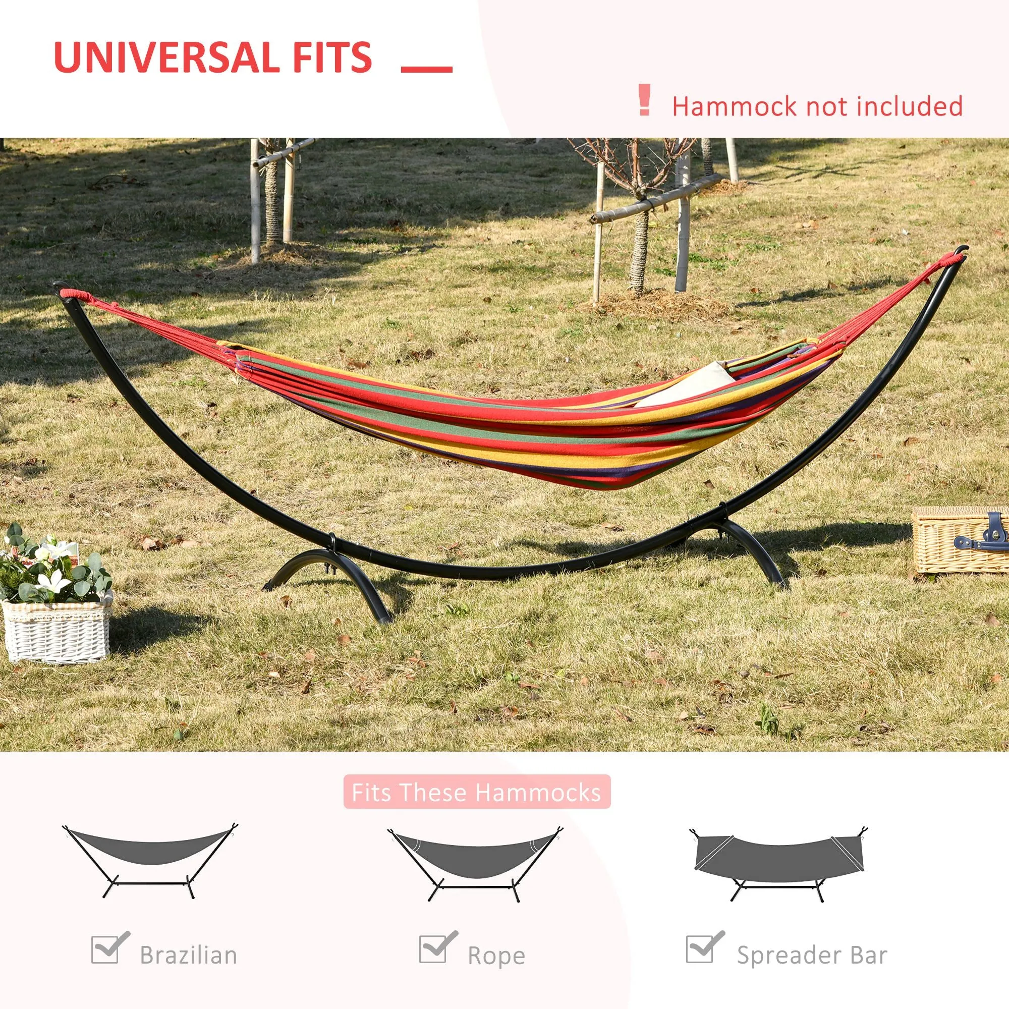 3(m) Universal Hammock Stand Metal Frame Garden Camping Picnic Outdoor Patio Replacement √¢¬Ä¬ì Stand Only