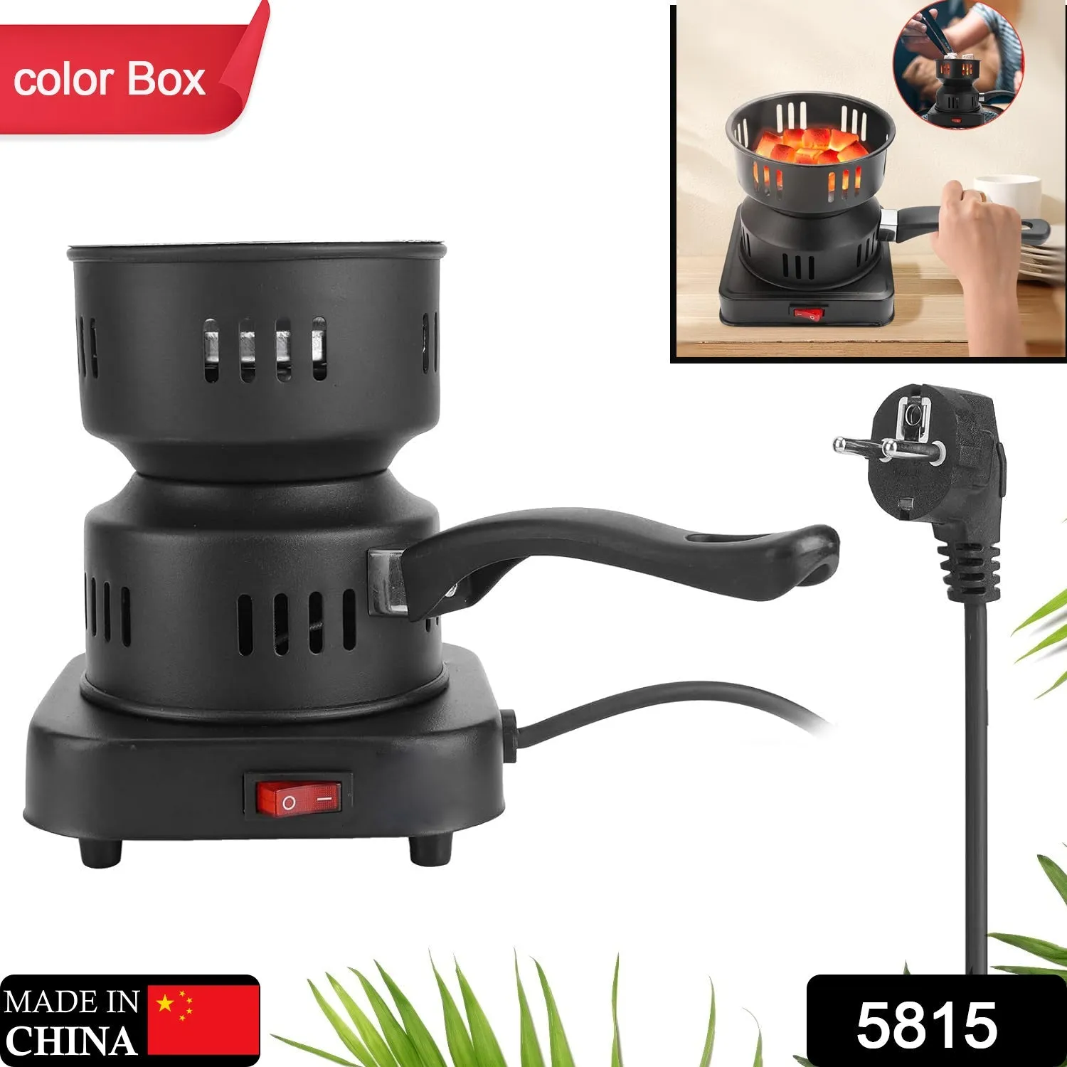 5815 Heating Stove, Tubular Heating Stove Hot Plate Stove,  Heat?Resistant Coating for Home, Camping Cooking, Mini Electric Tea Coffee Heater