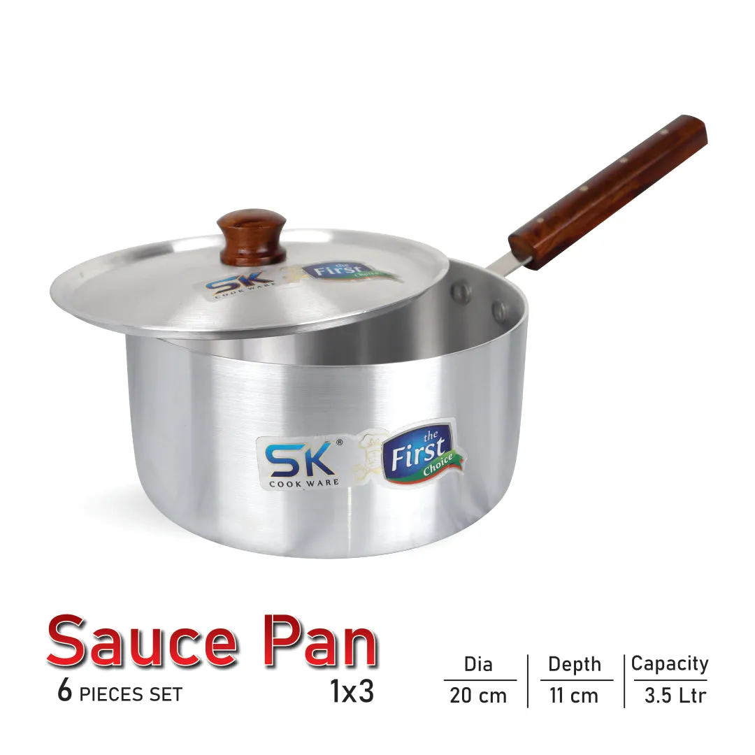 Aluminum ECO Sauce Pan Set with Lids