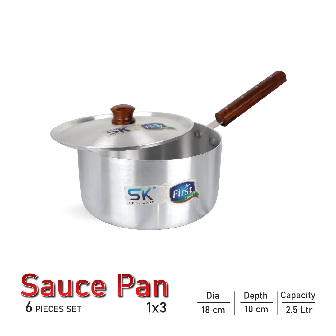 Aluminum ECO Sauce Pan Set with Lids