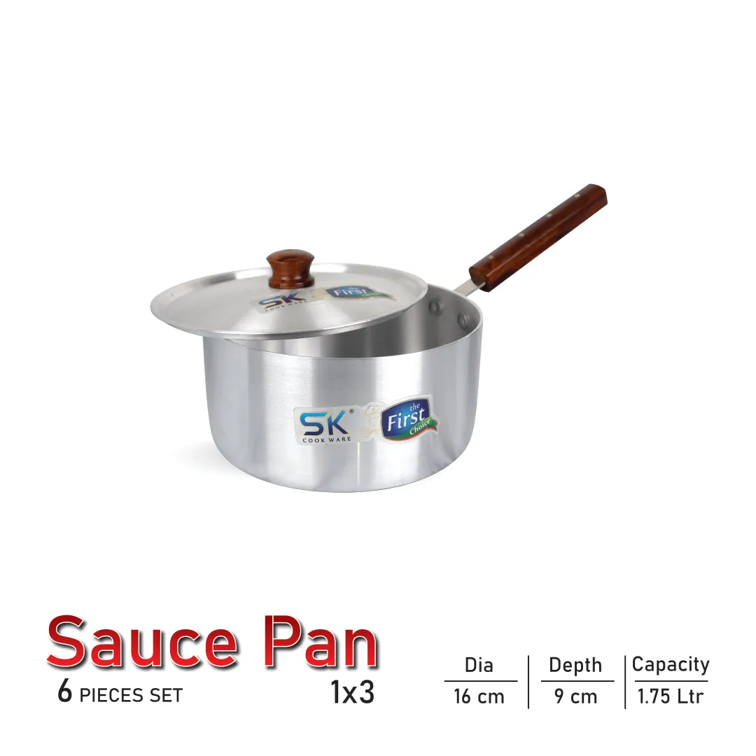 Aluminum ECO Sauce Pan Set with Lids