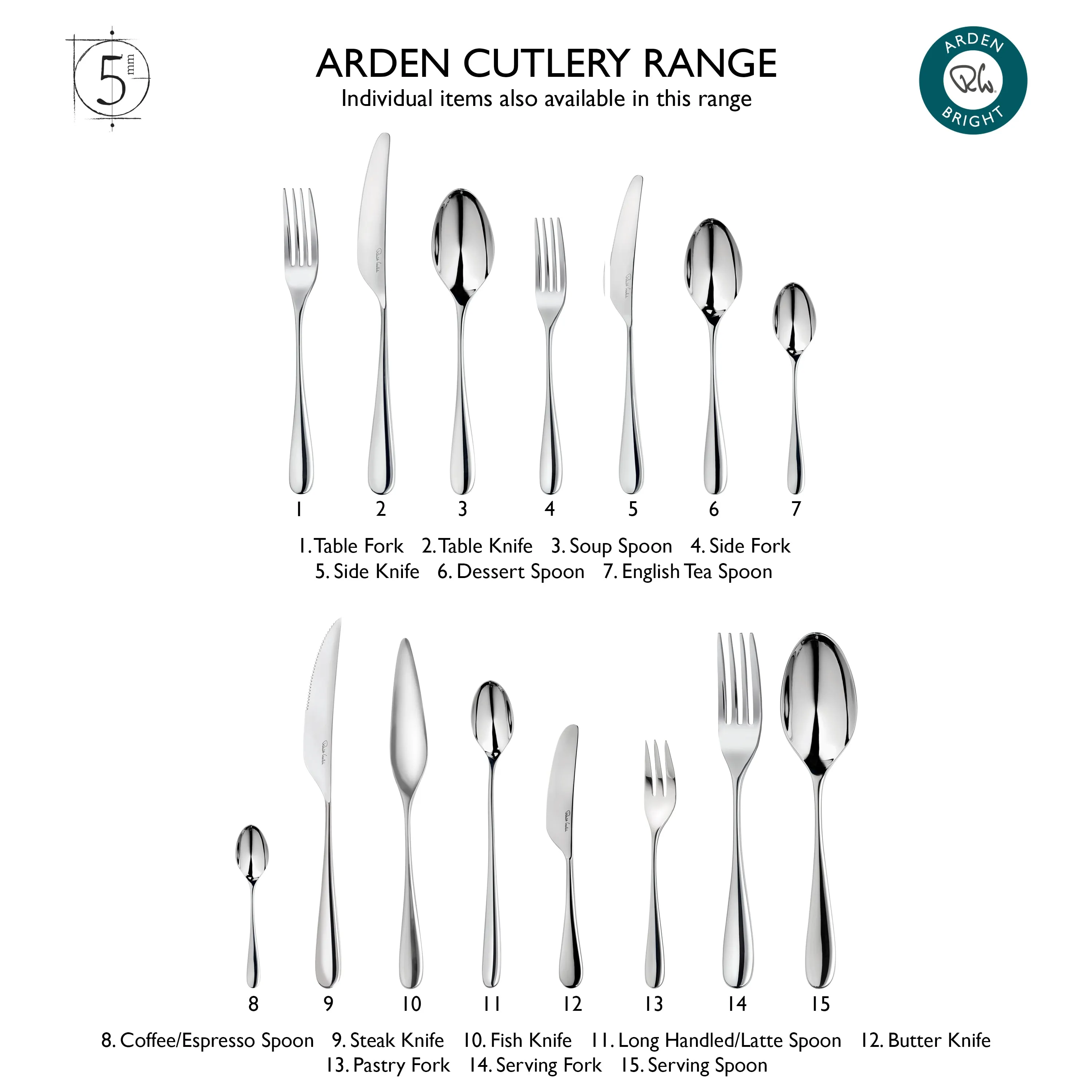 Arden Bright Serving Set, 3 Piece