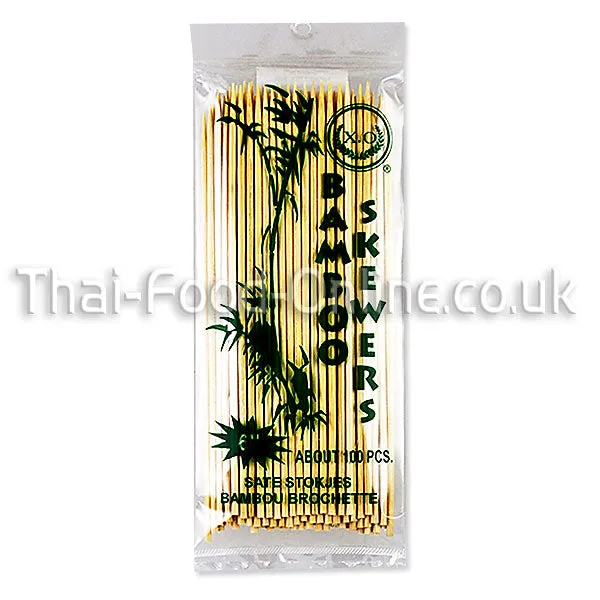 Bamboo Skewers (100pcs) - 15cm (6 inch) by Hancock