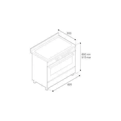 Bertazzoni 900 mm Upright Stove Induction Top