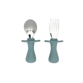 BLW Essentials Toddler Cutlery Set - Dusky Blue