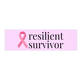 Breast Cancer resilient survivor Bumper Sticker (Pink)