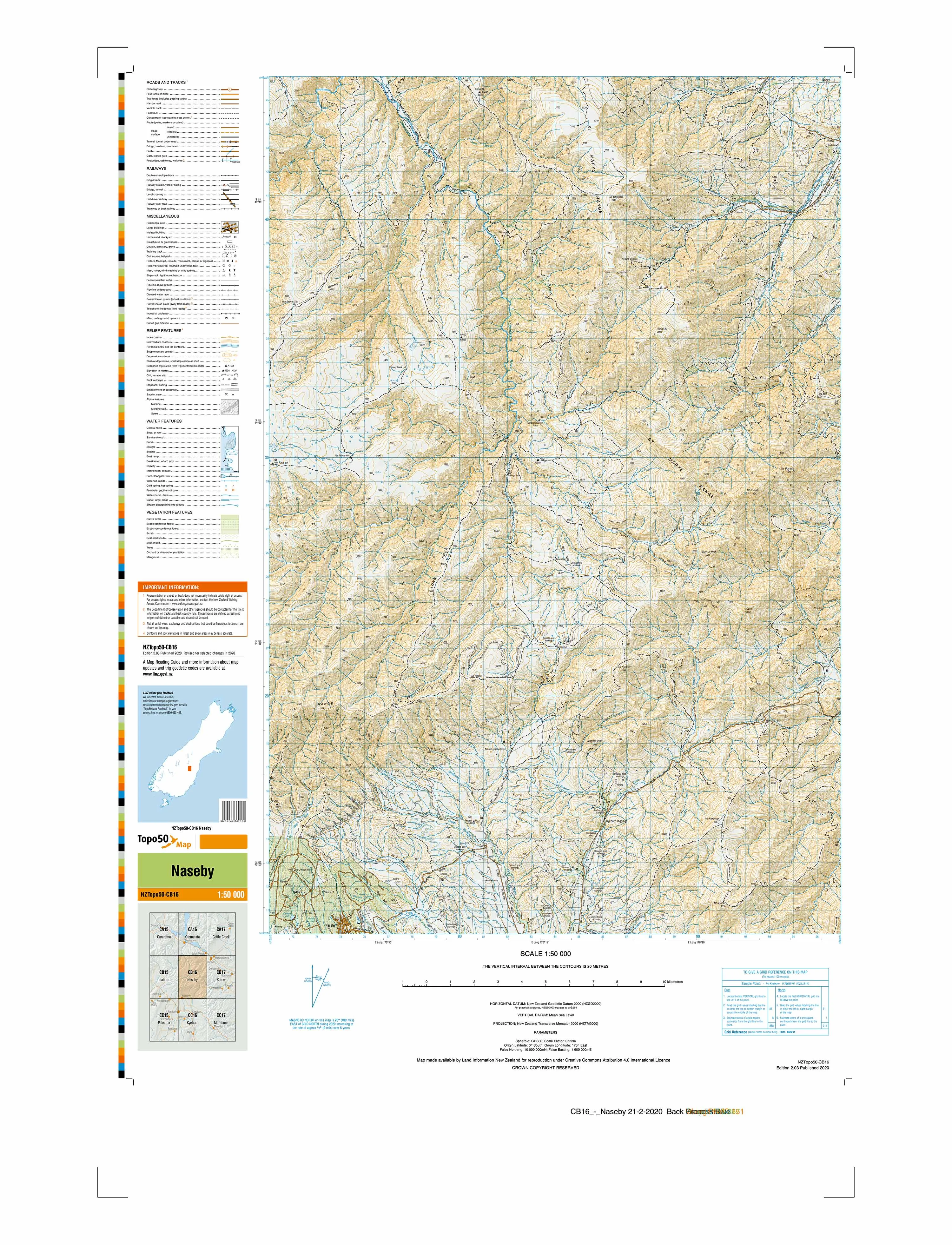 CB16 - Naseby Topo50 map