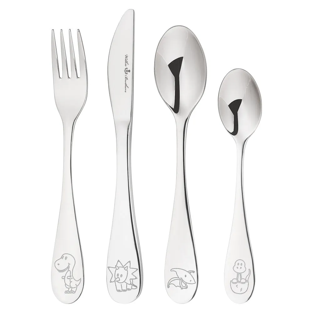 Children's Stainless Steel Cutlery Set - Dinosaur