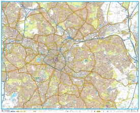 Coventry A-Z 1046 x 920mm Wall Map