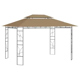 Gazebo 4x3x2.7 m Taupe 160 g/m²