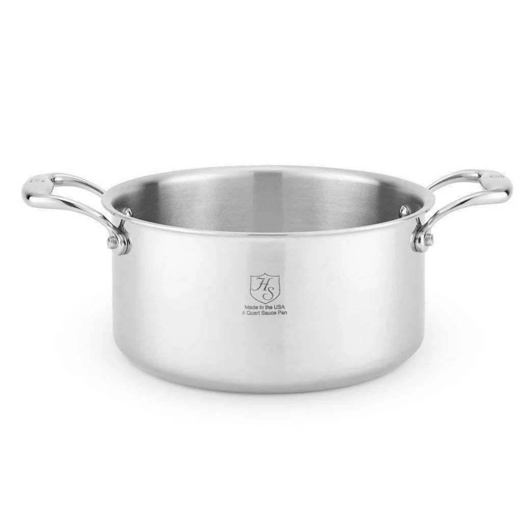 Heritage Steel 5-ply Stainless Sauce Pot with Lid