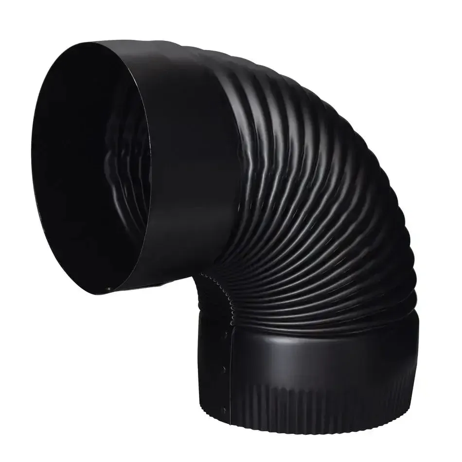 Imperial 6" x 90 Degree Corrugated Elbow - Black Matte