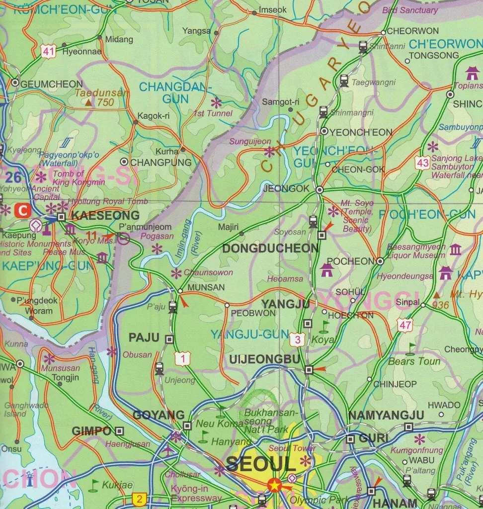 Korea North & South ITMB Map