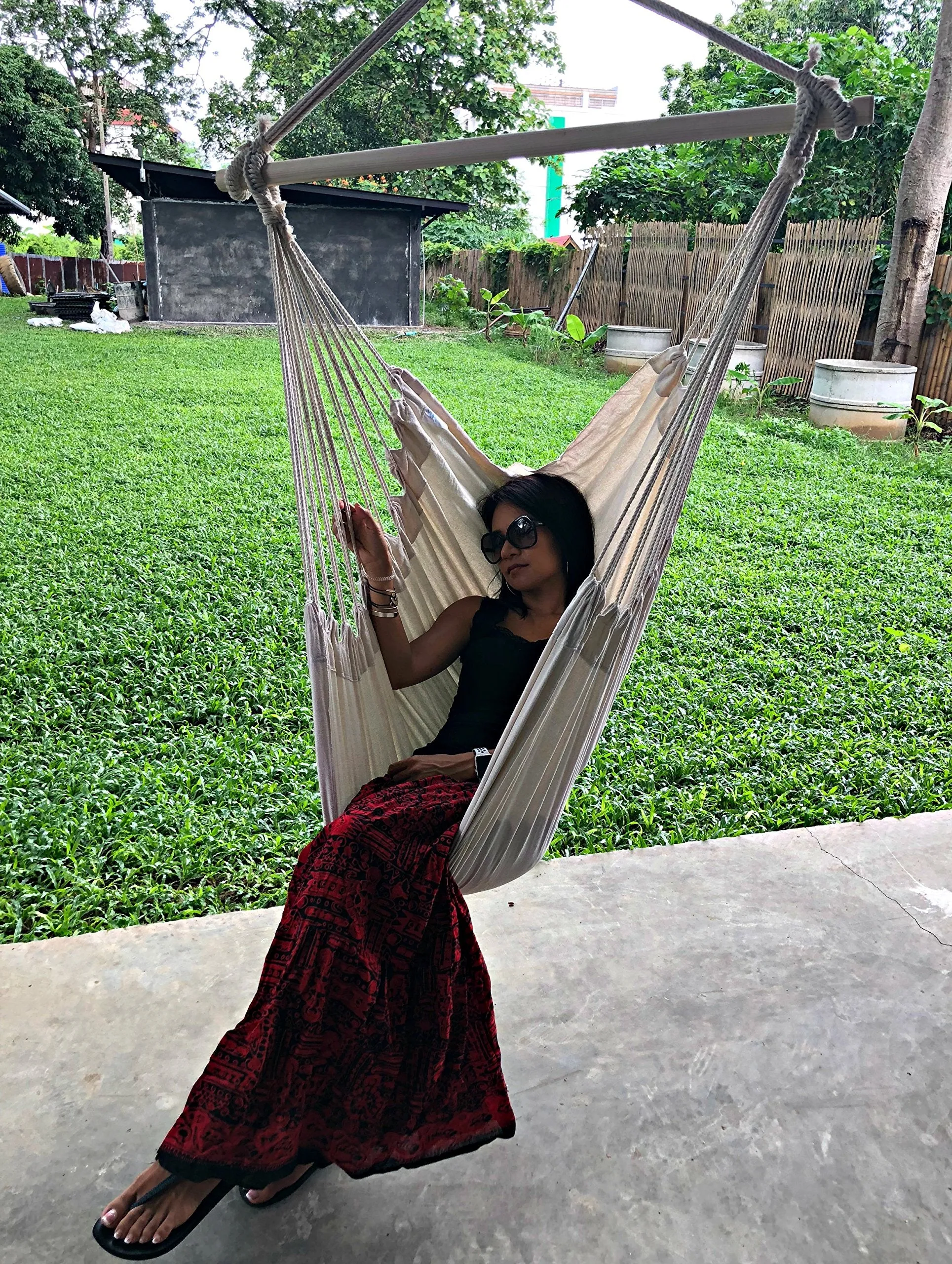 Large Cotton Weave Brazilian Hammock Chair by Hammock Sky