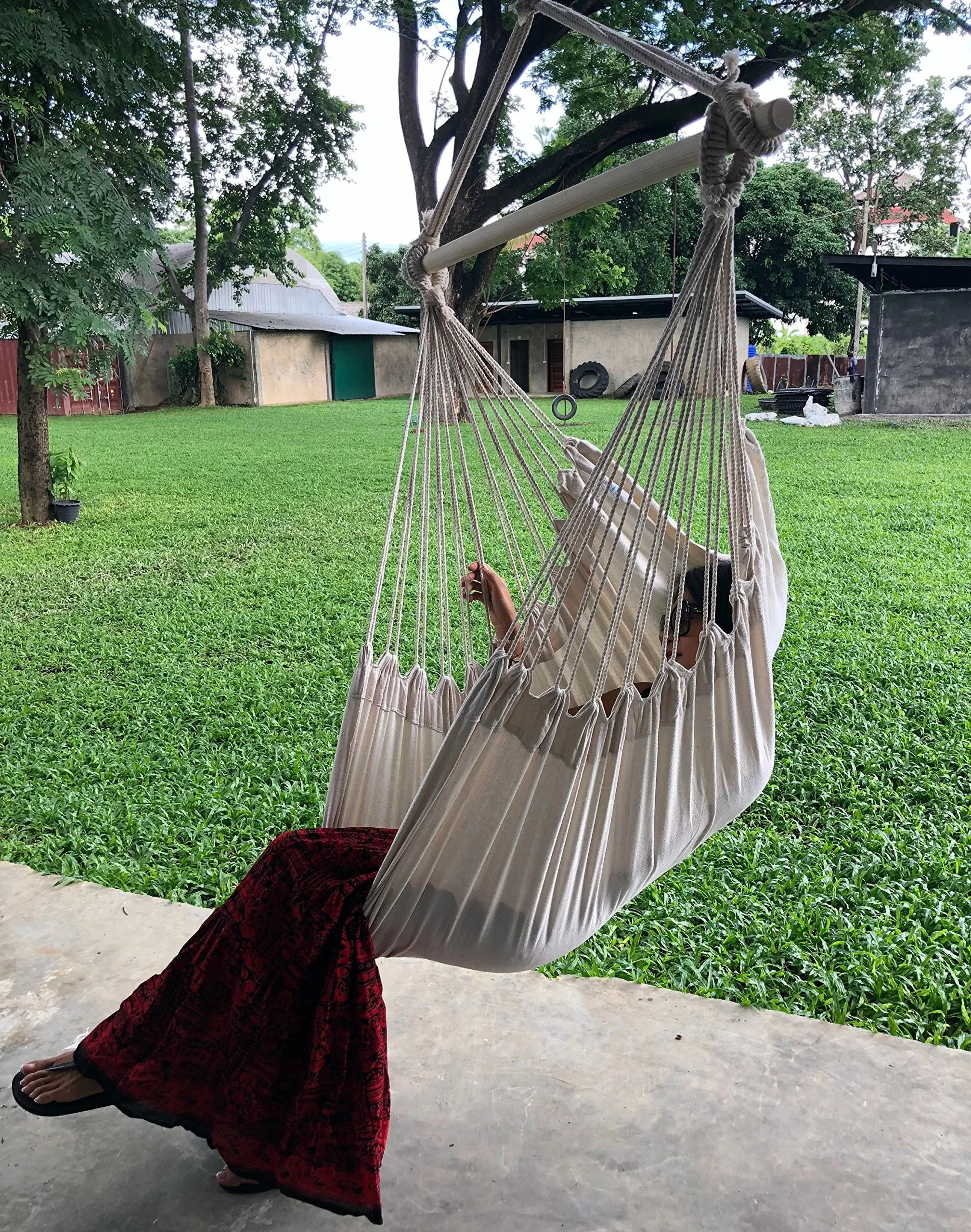 Large Cotton Weave Brazilian Hammock Chair by Hammock Sky