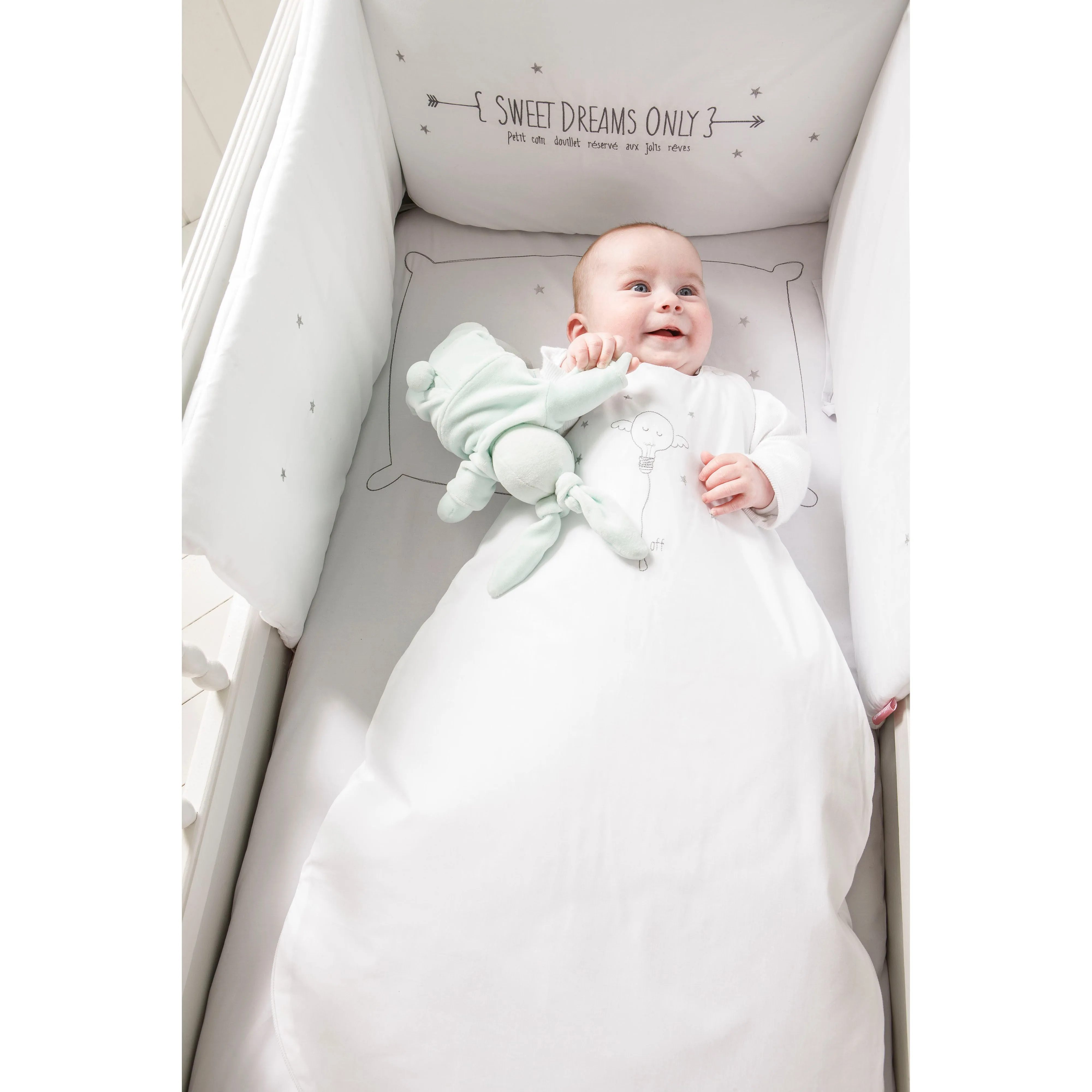 Little Crevette Sleeping Bag with Sleeves Sweet Dreams