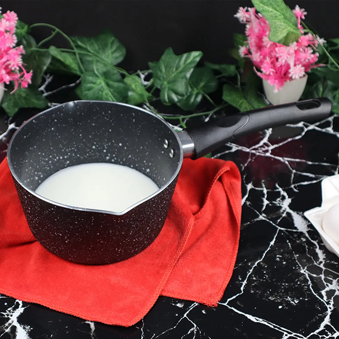 Marble Coated Milk Pan - Black