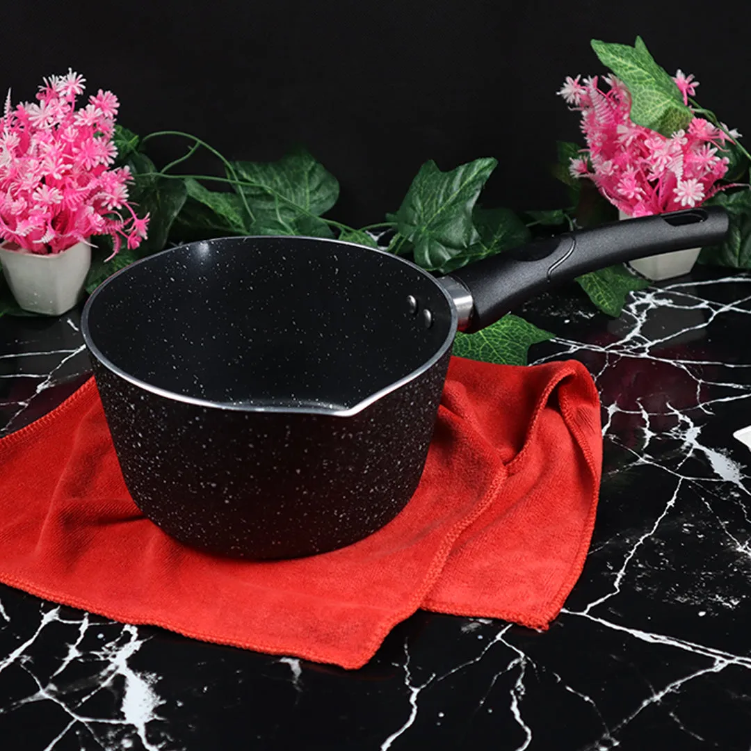 Marble Coated Milk Pan - Black