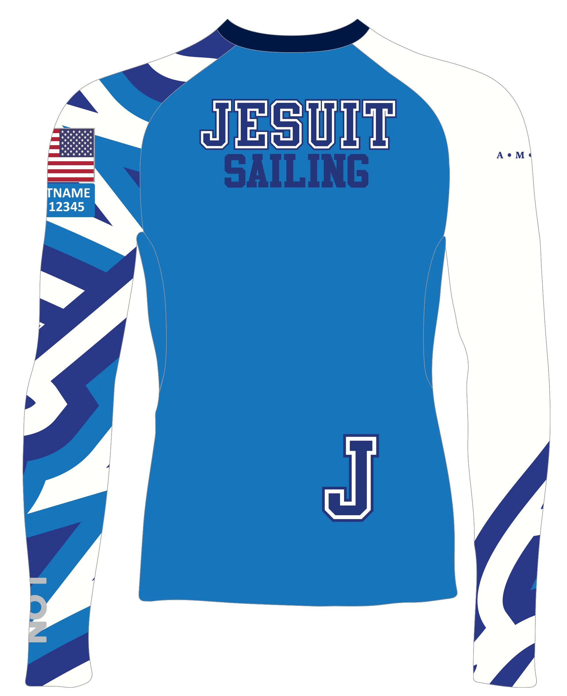 MEN T SHIRT TOP LOOSE FIT BLUE | JESUIT HIGH SCHOOL | PSNLZ'D