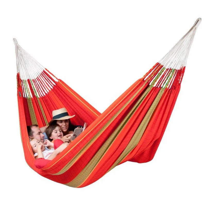 Metal Arc Hammock Stand and Family Organic Cotton Hammock Package