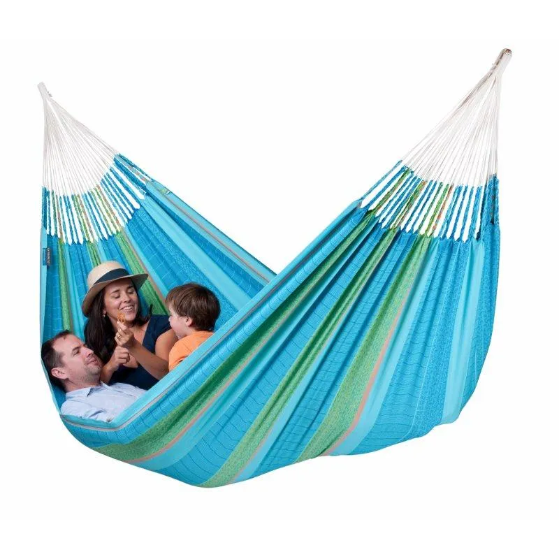 Metal Arc Hammock Stand and Family Organic Cotton Hammock Package