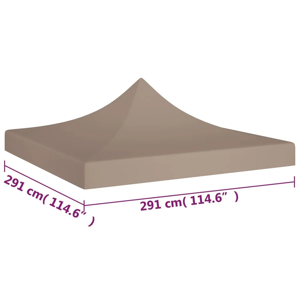 Party Tent Roof 3x3 m Taupe 270 g/m²