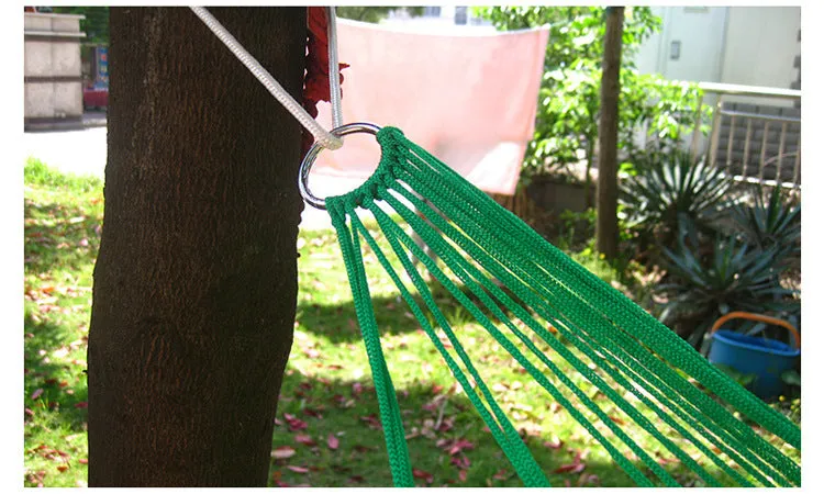 Portable Garden Nylon Hammock swingHang Mesh Net Sleeping Bed hamaca for Outdoor Travel Camping hamak blue green red hamac