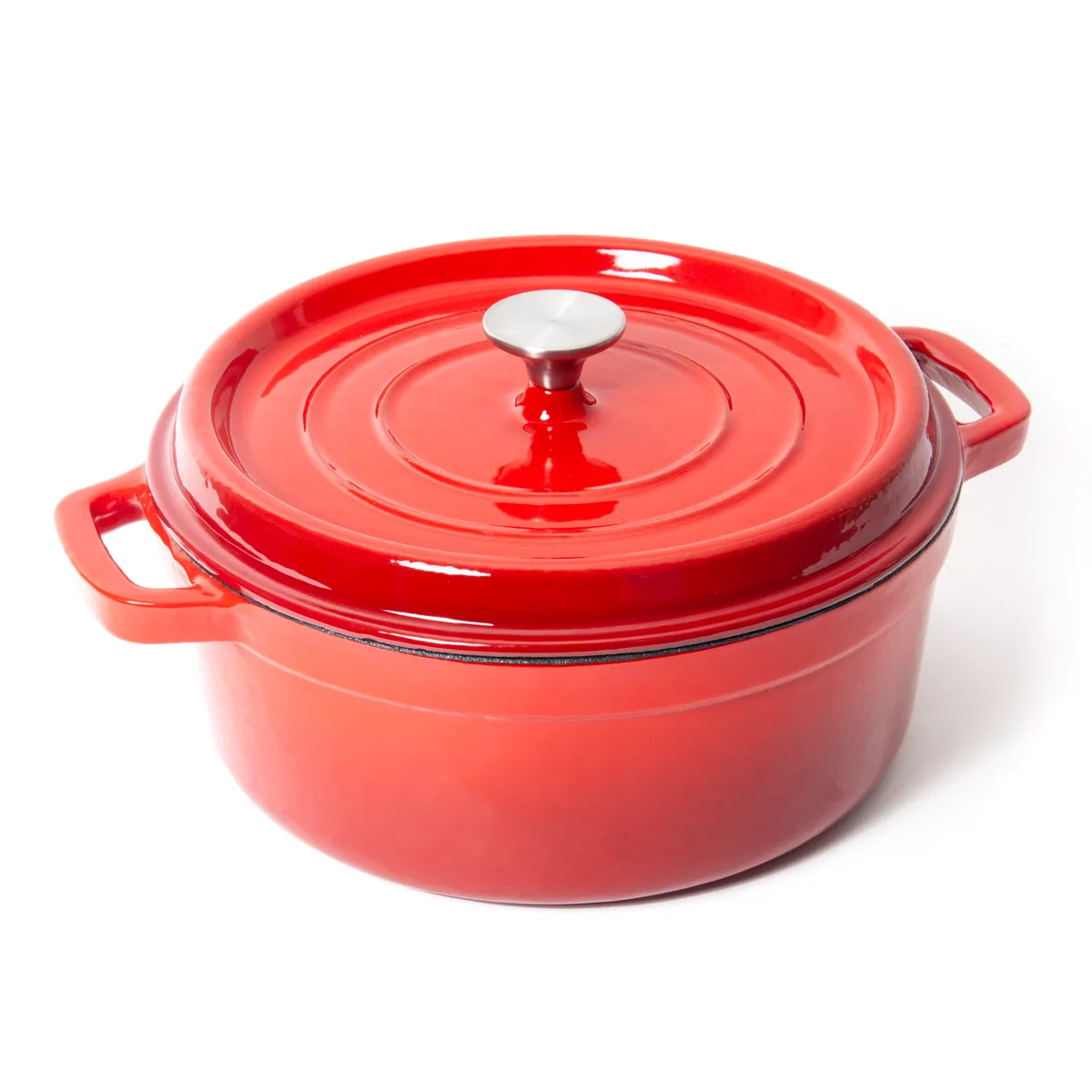 Red Nardelli Enameled Cast Iron Dutch Oven - 5 Quart