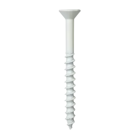 Titen Turbo - 1/4 in. x 2-3/4 in. 6-Lobe Flat-Head Concrete and Masonry Screw, White (100-Qty)