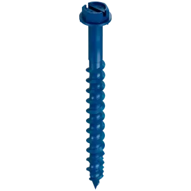 Titen Turbo - 3/16 in. x 2-1/4 in. Hex-Head Concrete and Masonry Screw, Blue (100-Qty) (Pack of 5)