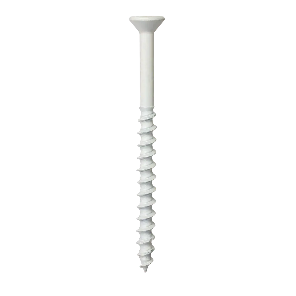 Titen Turbo - 3/16 in. x 2-3/4 in. 6-Lobe Flat-Head Concrete and Masonry Screw, White (75-Qty)